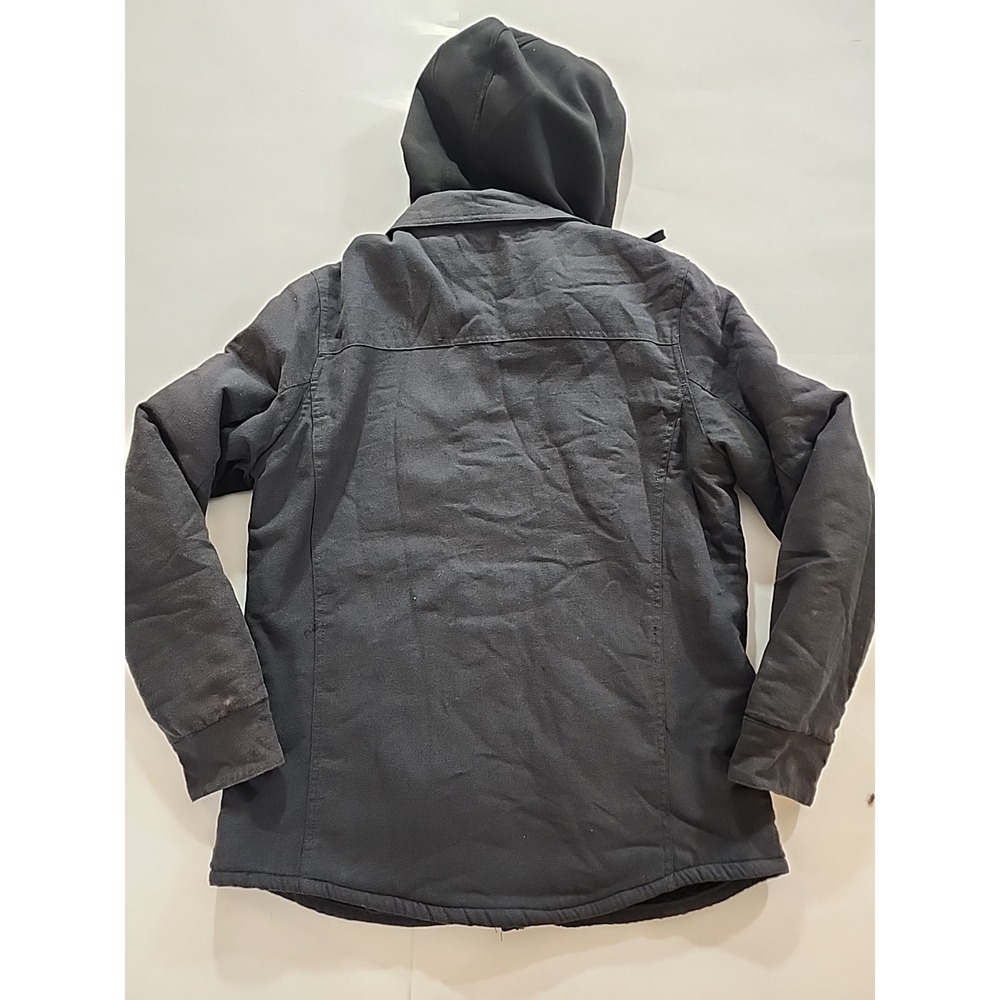 American Rag Men's Button-Up Gray‎ Hooded Jacket Size Large Pockets Long Sleeve - Picture 6 of 8